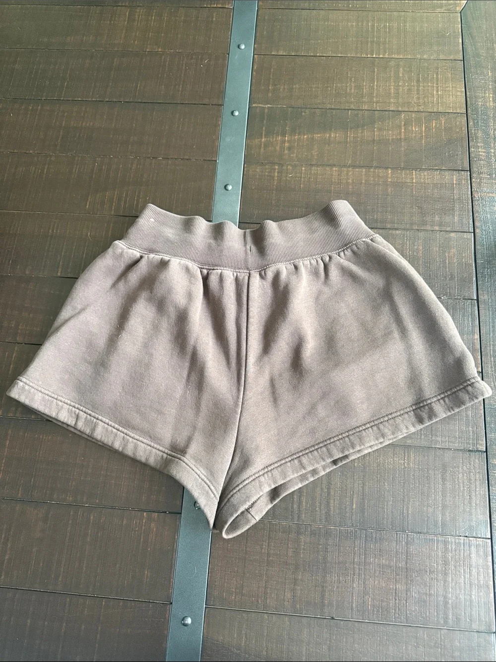 Nike Women's Taupe Athletic Drawstring Shorts with White Swoosh